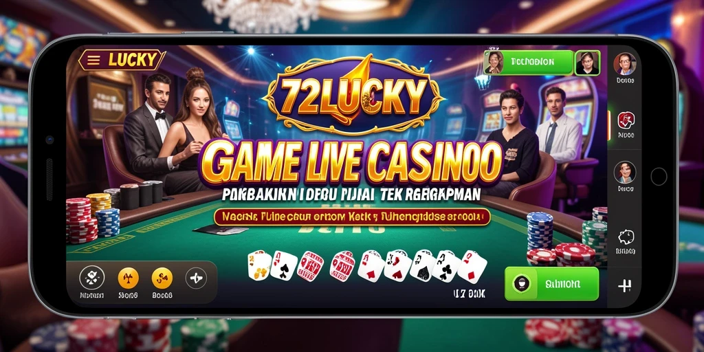 Tampilan menarik dari gameplay Live Casino 72LUCKY yang mendebarkan.