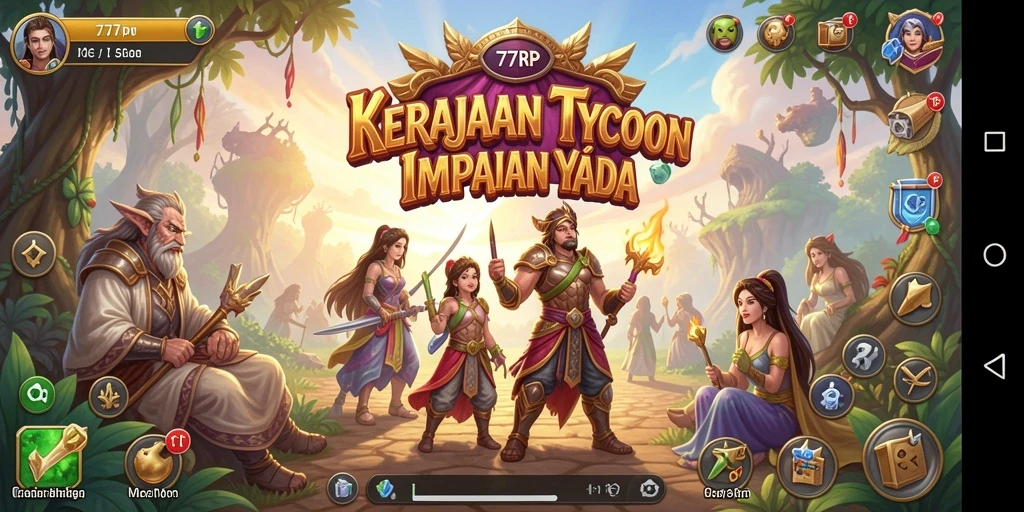 Screenshot gameplay Tycoon 77RP yang menarik dan interaktif.