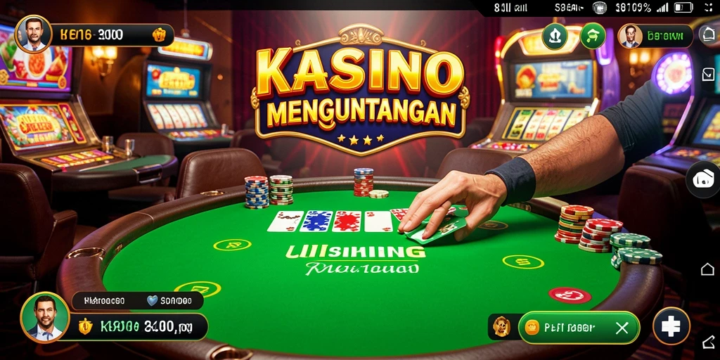 Screenshot menunjukkan pengalaman bermain kasino yang mendebarkan di 8II.