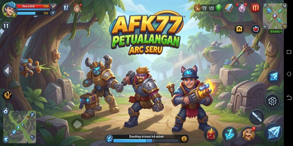 Screenshot gameplay AFK77 menampilkan petualangan seru di dunia arcade.