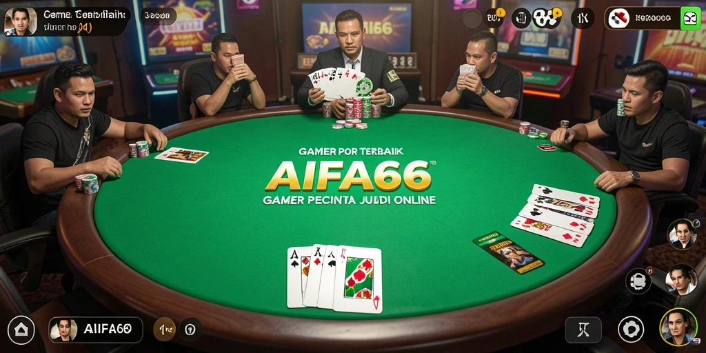 Screenshot gameplay AIFA66 yang menunjukkan keseruan permainan poker.