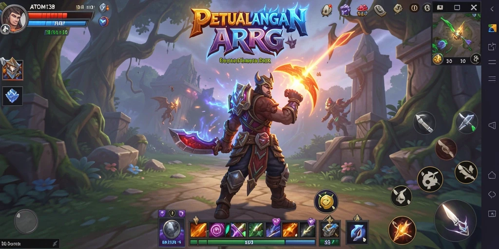 Tangkapan layar dari gameplay ARPG yang mendebarkan.