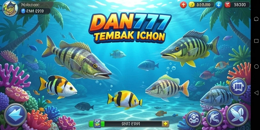 Screenshot gameplay DAN777 dengan aksi tembak ikan yang seru.