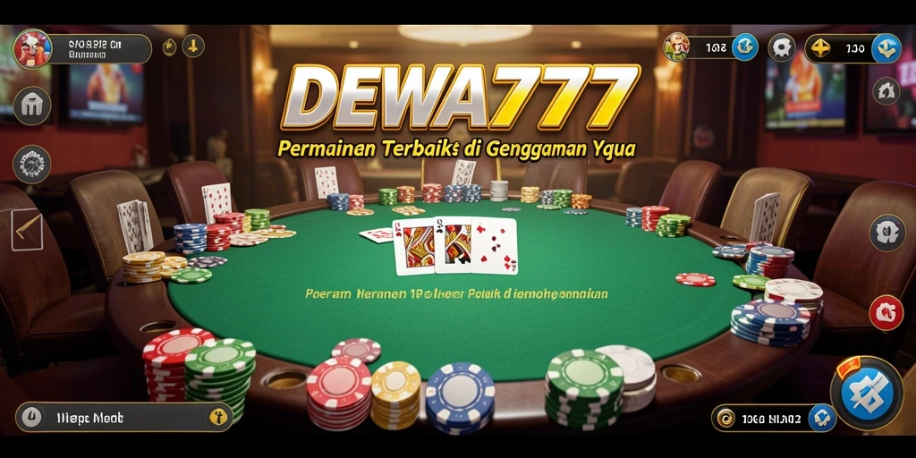 Tampilan menarik dari gameplay Poker di DEWA777.