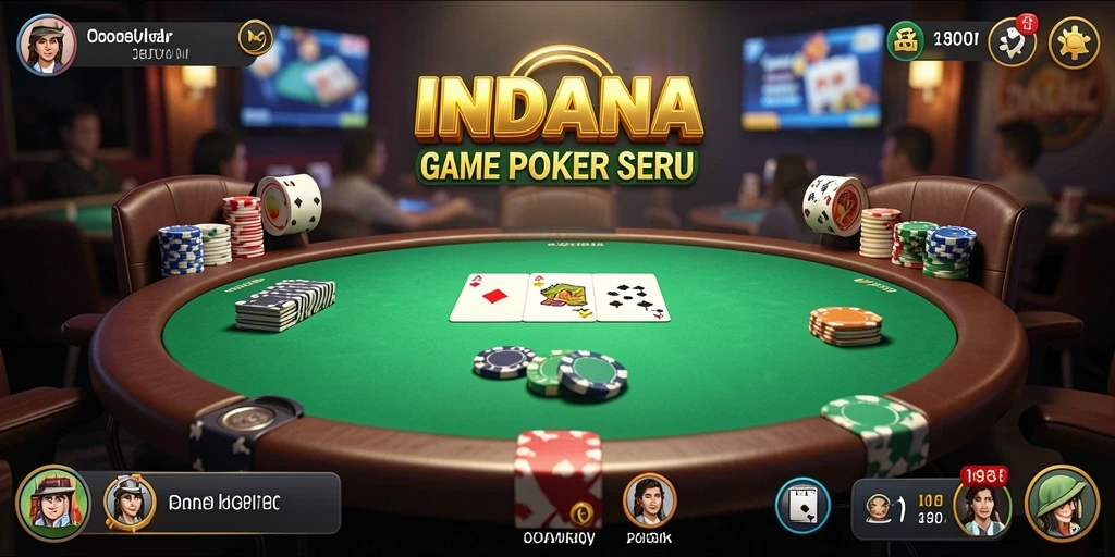 Tampilan gameplay menarik dari INDAAA yang memberikan pengalaman Poker seru.