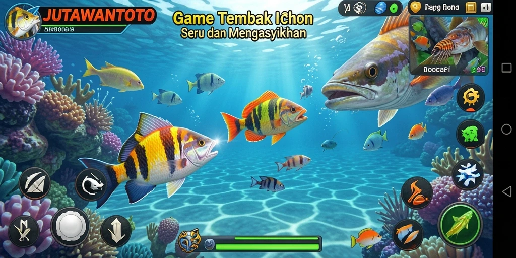 Gameplay seru menembak ikan di JUTAWANTOTO.