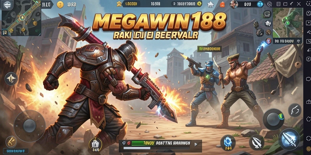 Screenshot MEGAWIN188 menampilkan momen seru pertarungan Battle Royale.