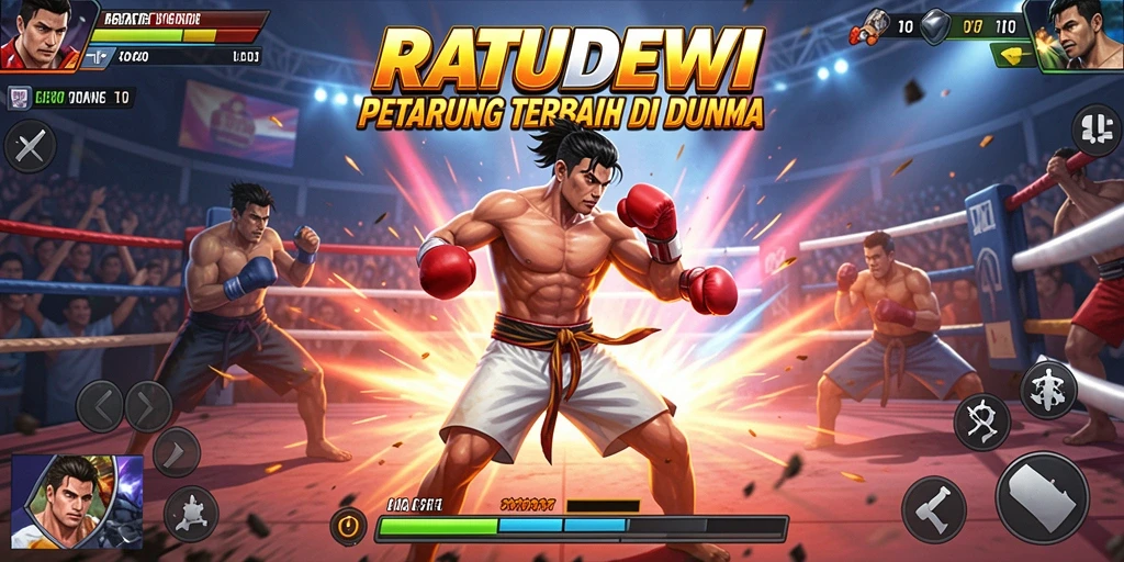 Gameplay menegangkan dan seru di arena pertarungan RATUDEWI.