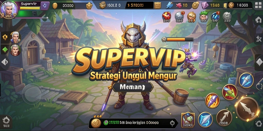 Tampilan gameplay SUPERVIP yang mendebarkan dan strategis.
